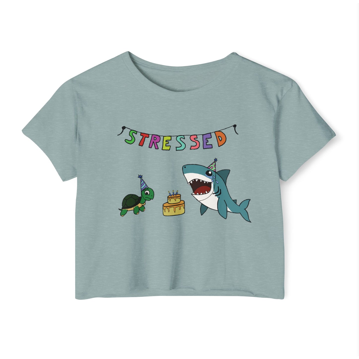 "Stressed" Cropped T-Shirt