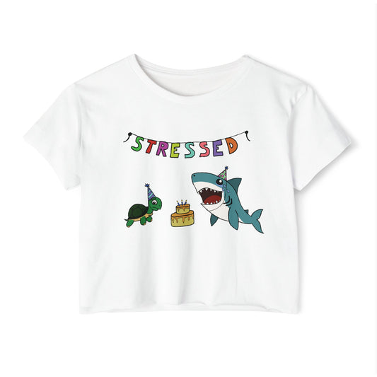 "Stressed" Cropped T-Shirt
