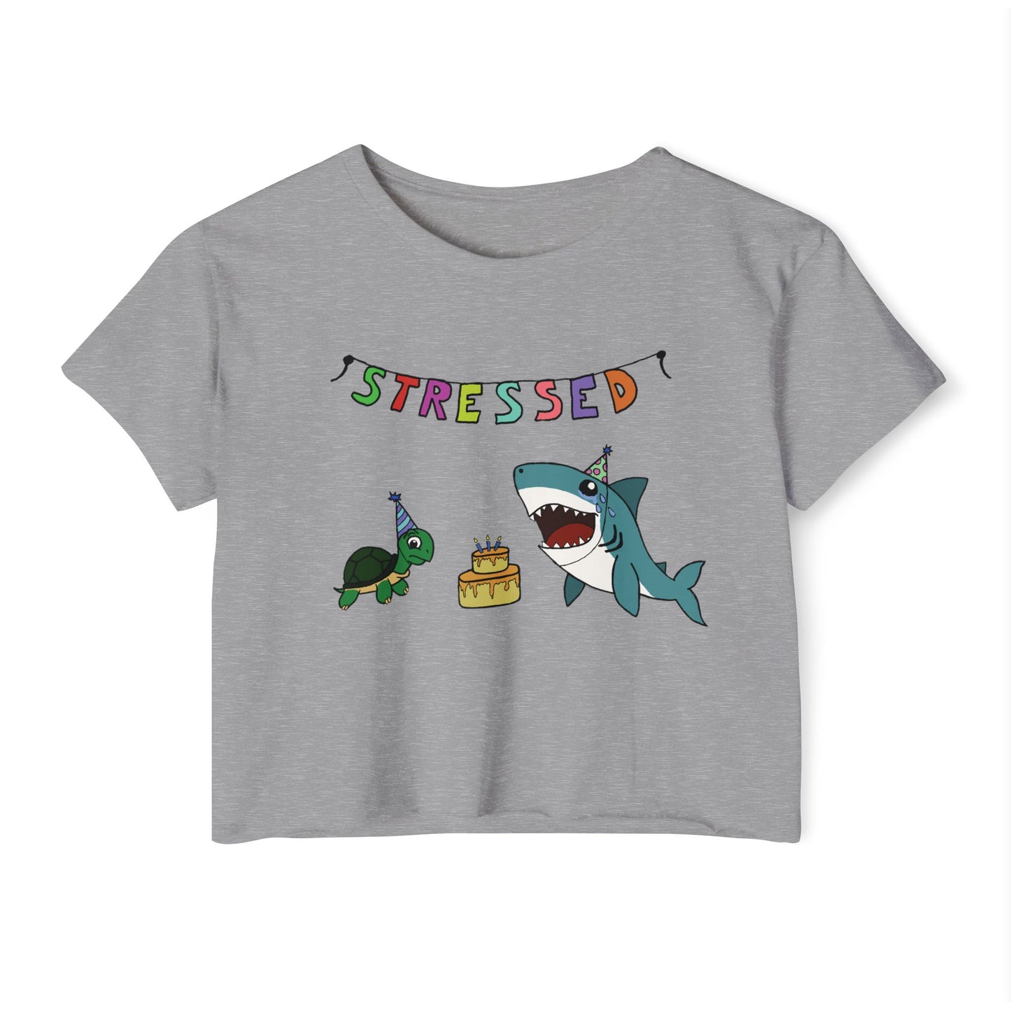 "Stressed" Cropped T-Shirt