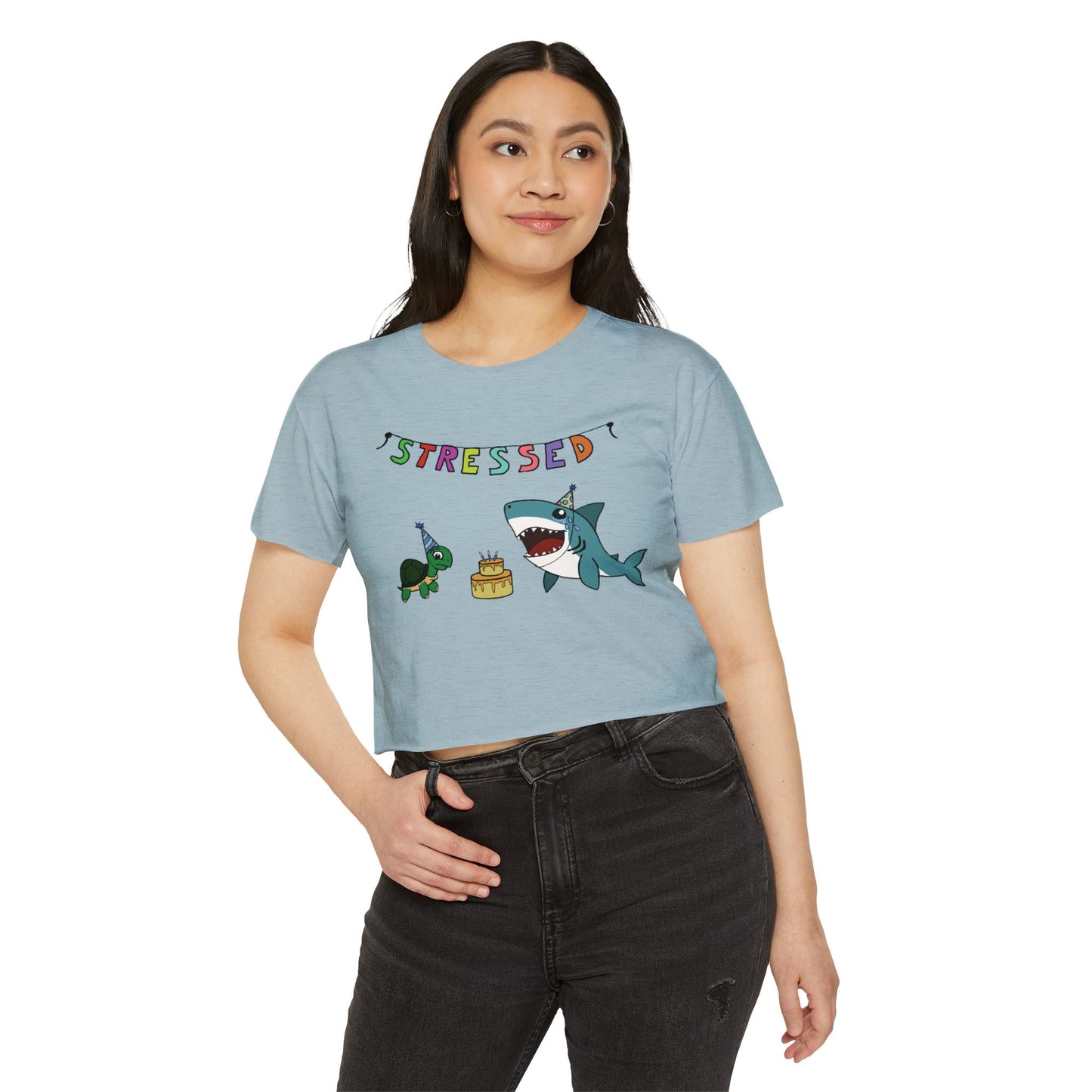 "Stressed" Cropped T-Shirt