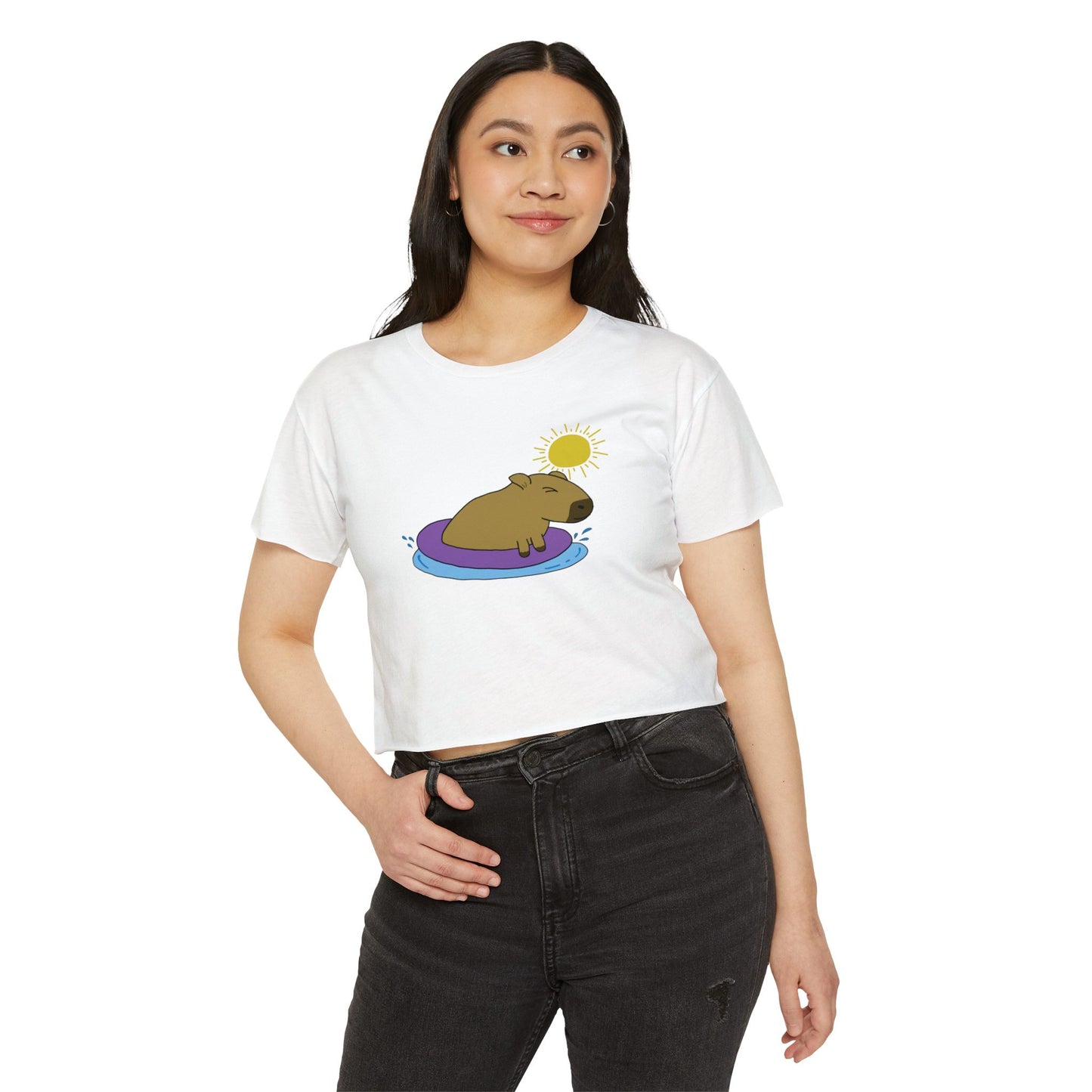 "Capybara" Cropped T-Shirt